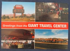 Jamestown Gallup New Mexico Giant Travel Center Gas Station VIntage Postcard