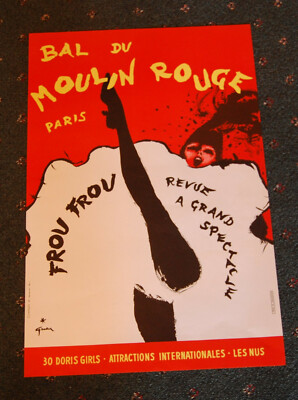 Vintage 1960s MOULIN ROUGE FROU FROU POSTER BY RENE GRUAU | eBay Vintage 1960s MOULIN ROUGE FROU FROU POSTER BY RENE GRUAU | eBay