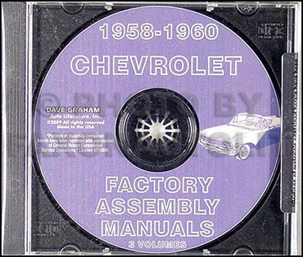 1958 1959 1960 Chevy Montagehandbuch Cd Impala Bel Air El Camino Biscayne-image