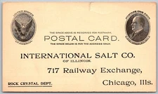 c1910 Chicago Illinois International Salt Rock Crystal Postal Card Stationery