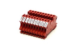 Allen Bradley 1492-J4 Terminal Blocks 35A 600V AC/DC 4mm Red LOT OF 10