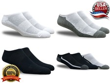6 Pairs Men's Cushioned Running Socks Ankle Low Cut Athletic Comfortable Cotton