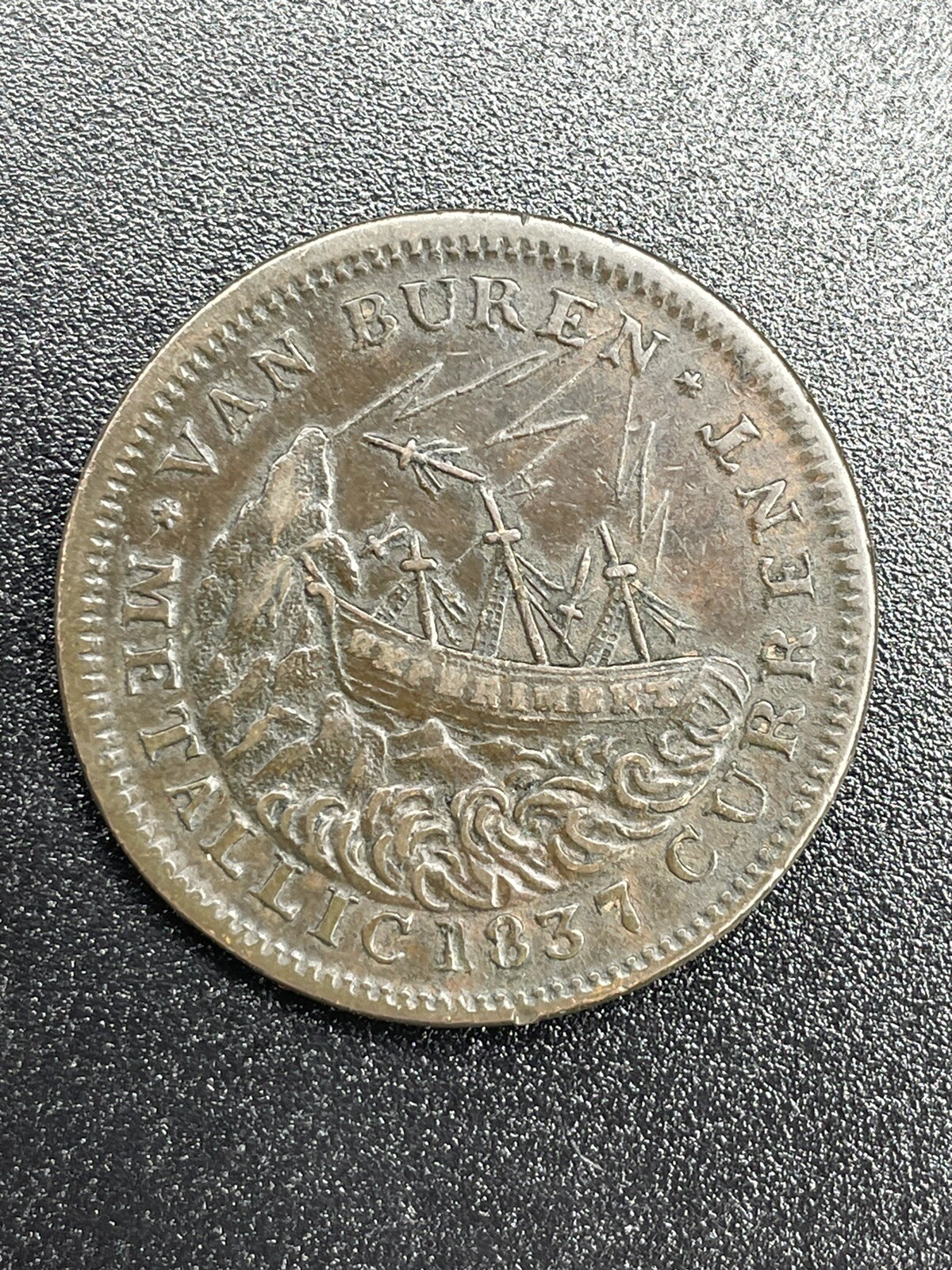 1837 Van Buren Metallic Currency 1841 ster Credit Hard Times Token Coin HTT eBay