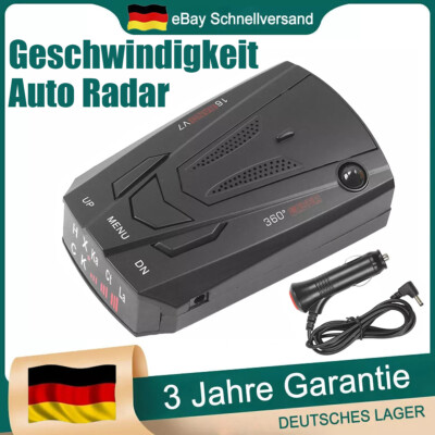 Geschwindigkeit  Auto Radar Detector Radarwarner GPS Voice Alert 12V V7 360° DE