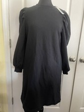 NWT Prologue Black Sweatshirt Dress With Pockets Size S