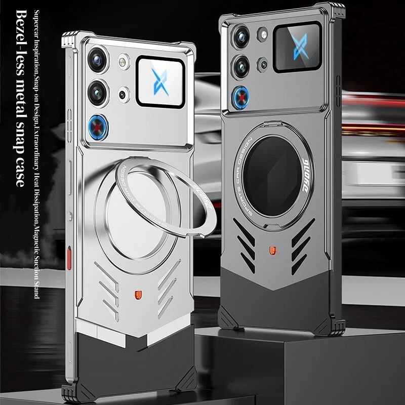 Metal Aluminum Snap 360 Stand Back Armor case For ZTE RedMagic 11