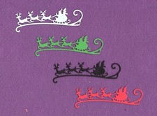SANTA  SLEIGH  2 Christmas die cuts scrapbook cards