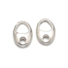 925 Sterling Silver Fish Clasp Size 9x12mm 3Pcs Per Bag