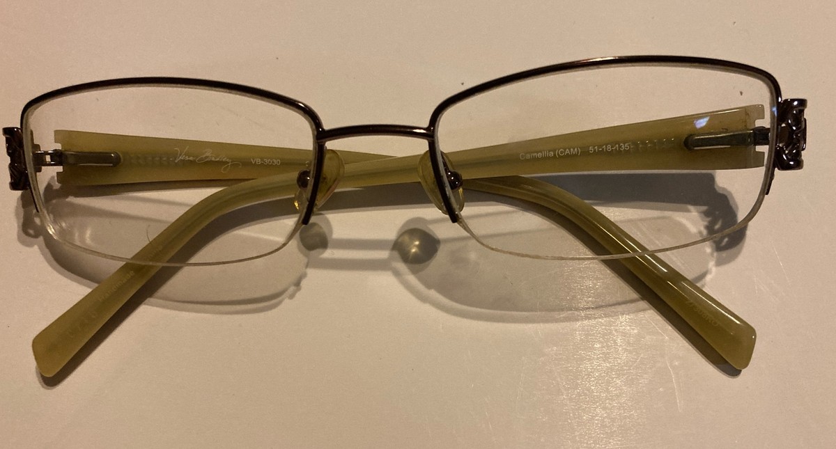 Vera Bradley VB-3030 Camellia Half Rim Eyeglasses Frame w/ Flexhinge and Case Vera Bradley VB3030 Camellia Eyeglasses 51-18-135 Floral  main image 2
