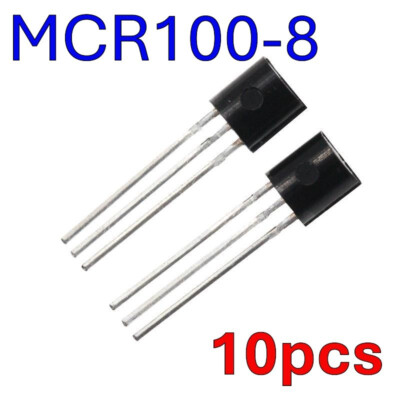 10pcs MCR100-8 TRIAC 0.8A 600V TO-92 SCR Thyristor AC Switching   USA Ship