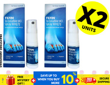 Tefin Terbinafine HCI Spray 10mg/g 15ml Fungal Treatment X 2