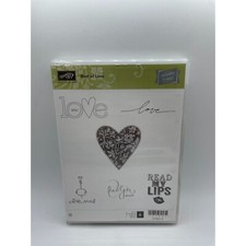 Stampin Up Best Of Love Set Of 6 Hearts Love Read my Lips New