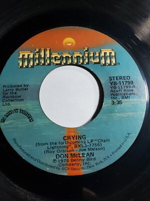 DON MCLEAN - crying / genesis in the beginning - 45 rpm VG F119