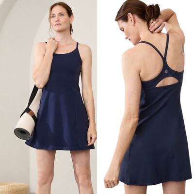 Athleta Vital Athletic Dress Sleeveless Navy Size Medium 