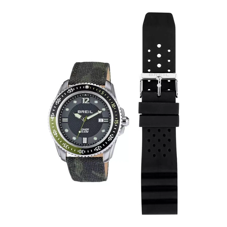 Authentic Breil OCEAN Dive Watch TW1421 Interchangeable straps perfect summer - image 2 of 3