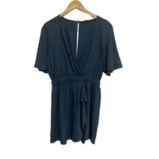 Zara Teal Wrap Romper sz L