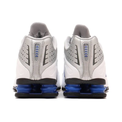 Nike Shox R4 White Metallic Silver Racer Blue HQ1988-100 Men's