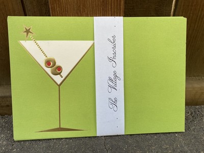 retro martini mcm notecard invites