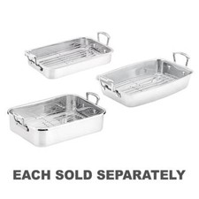 Scanpan Quality Impact Roaster with Rack Stainless Steel Handle Dishwasher Safe
