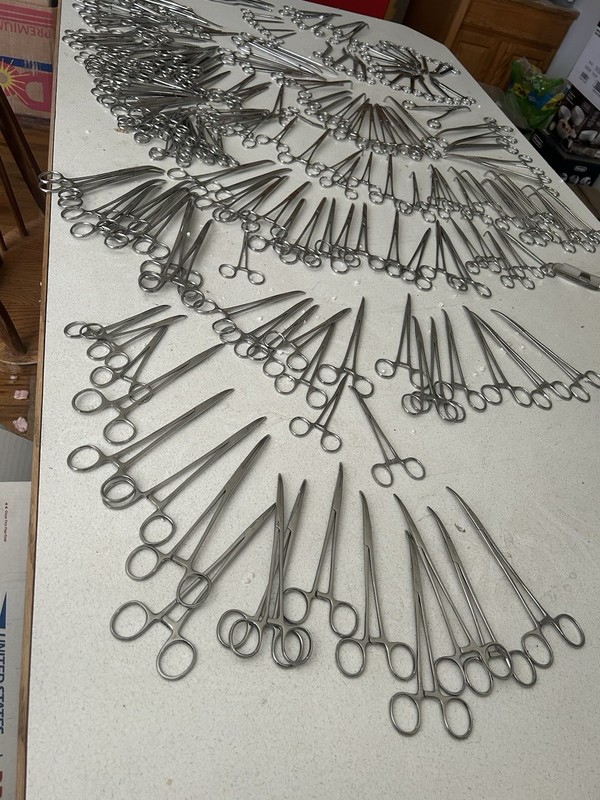 Lot Of 260+ Dental/Medical Forceps Tweezers Miscellaneous Tools READ