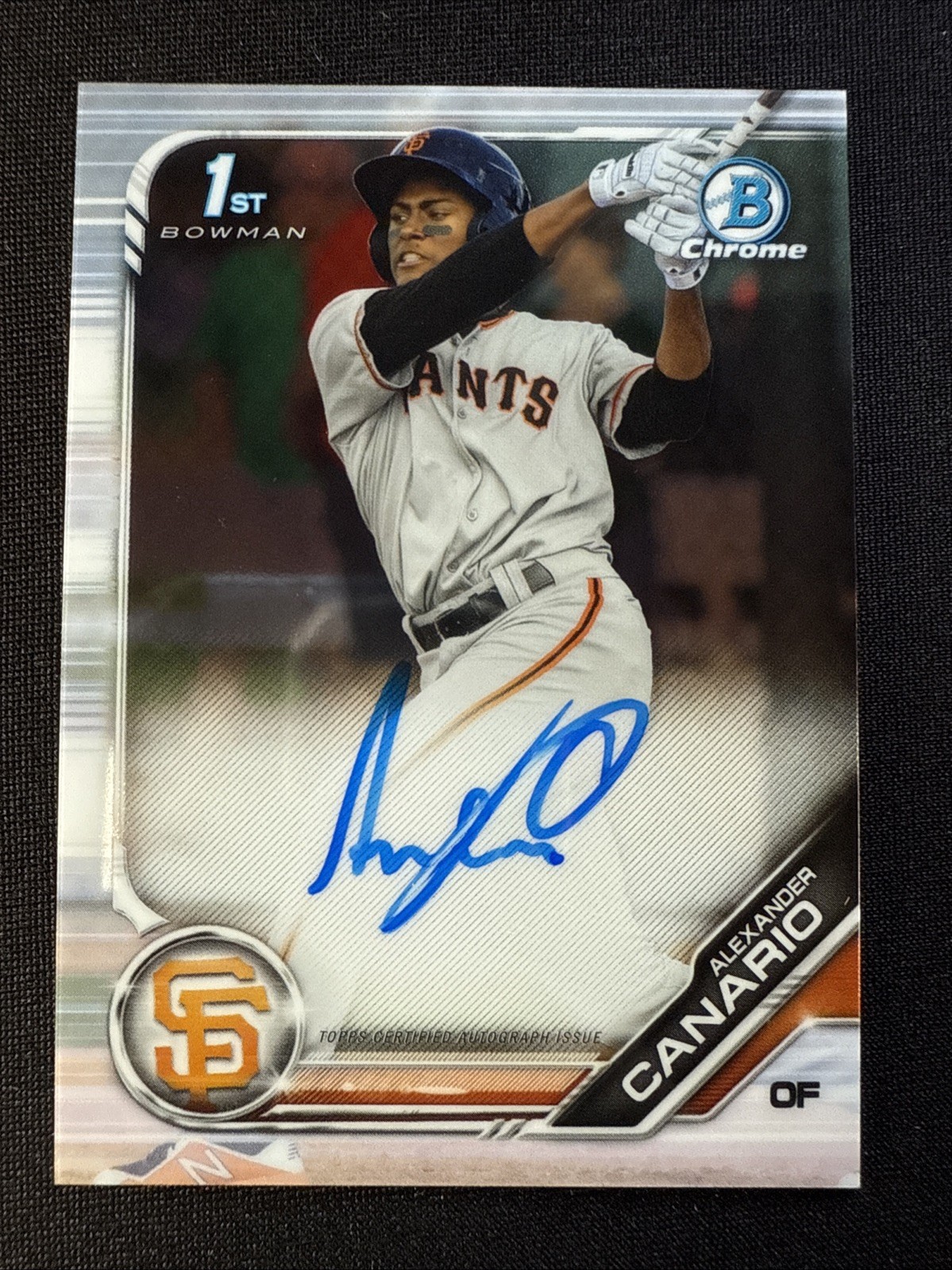 Alexander Canario 1st Rookie Auto RC 2019 Bowman Chrome #CPA-AC