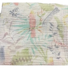 Aden  Anais Swaddle Blanket Tropical Bird Pastel Cotton Muslin 40x35 OS