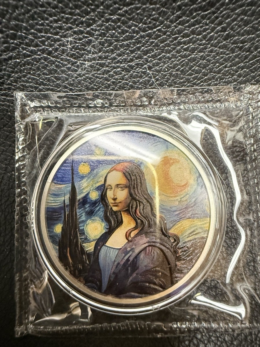 2024 Fiji 1oz .999 Silver Mona Lisa Starry Night Colorized Coin
