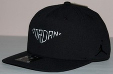 NIKE Pro Cap JUMPMAN A-Frame Snapback Black Hat Michael Jordan Silhouette 9C