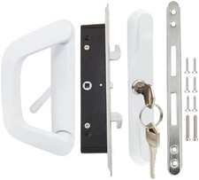 Sliding Patio Door Handle with Mortise Lock and keys, Key Cylinder and Keeper