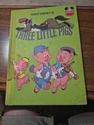 Walt Disney's Three Little Pigs 1972 Very Good Condition Vintage Children's Book