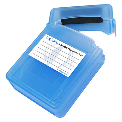 LogiLink Festplatten Schutz Box für 2 x 2,5'' HDDs blau (Bulk)