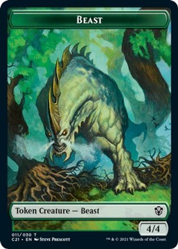Beast // Insect Double-Sided Token #11/17 Commander 2021 MTG