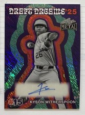2026 LEAF METAL BASEBALL KYSON WITHERSPOON #5/7 DRAFT DREAMS 25 SHIMMER AUTO