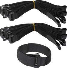 LJY 16-Pack Hook and Loop Straps Nylon Cable Ties Organizer Fastener, 11.8 in X