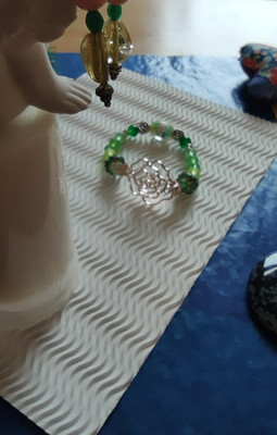Bracelet set earrings green pink floral new fashion jewelry 925 silver earrings
