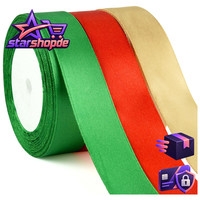 Geschenkband 3 St. 25Mm Rot GrüN Gold Schleifenband FüR Weihnachten Dekorationen