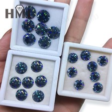 13CT Blue Round Moissanite Loose Stone VVS1 with GRA for Engagement Ring Making