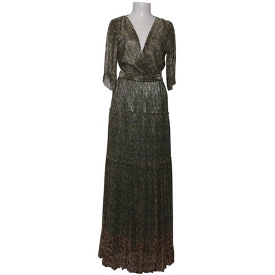 Ba&sh, Maxikleid, Größe: M, Grün/Mehrfarbig, Polyester, Blumen, Damen #mgA