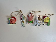 Spongebob Squarepants Miniature Christmas Ornament Set from 2005, Qty. 5