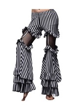 Trible Belly Dance Striped Bell-Bottomed Pirate Pants for Women Rave Outfits ...