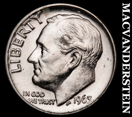 1963 Silver Roosevelt Dime-Choice Gem BU Lustrous No Reserve #i3059