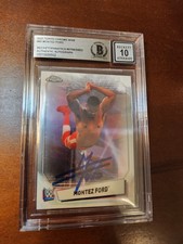 2021 Topps Chrome WWE Montez Ford Signed Auto #60 Beckett 10 Fanatics