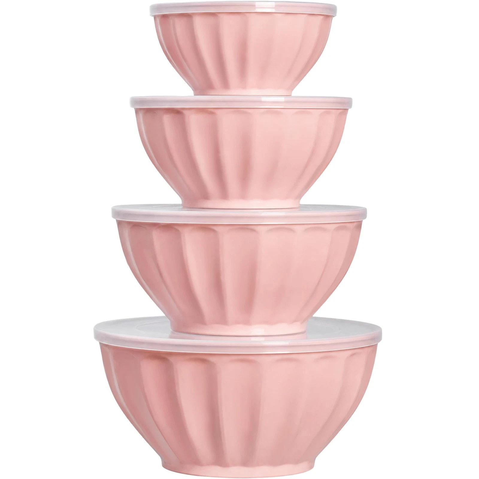 BoxedHome Mixing Bowls with Lids Set, 4PK Large 0.2” Thick Plastic Nesting Mi...