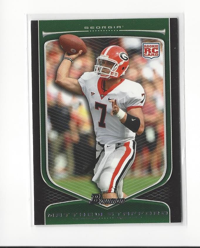 2009 Bowman Draft #111 Matthew Stafford RC Rookie Georgia Lions Rams