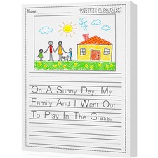 200 Sheets Kindergarten Writing Paper for Kids Story, Handwriting Practice 8.5x1