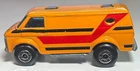 Matchbox Lesney Superfast #68 Orange Chevy Van (Black/Red Stripes)