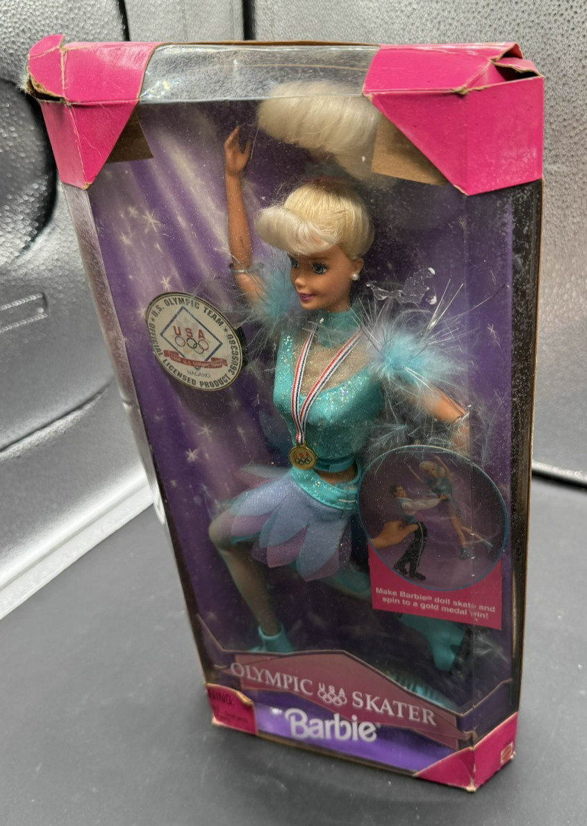 Vintage 1997 Olympic Skater Barbie USA Olympics Gold Medal Nagano Tara Lipinski