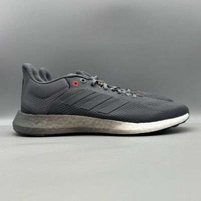 Adidas Pure Boost Grey Vivid Red Ultra Running Shoe Men's Size 9 NEW Sneakers
