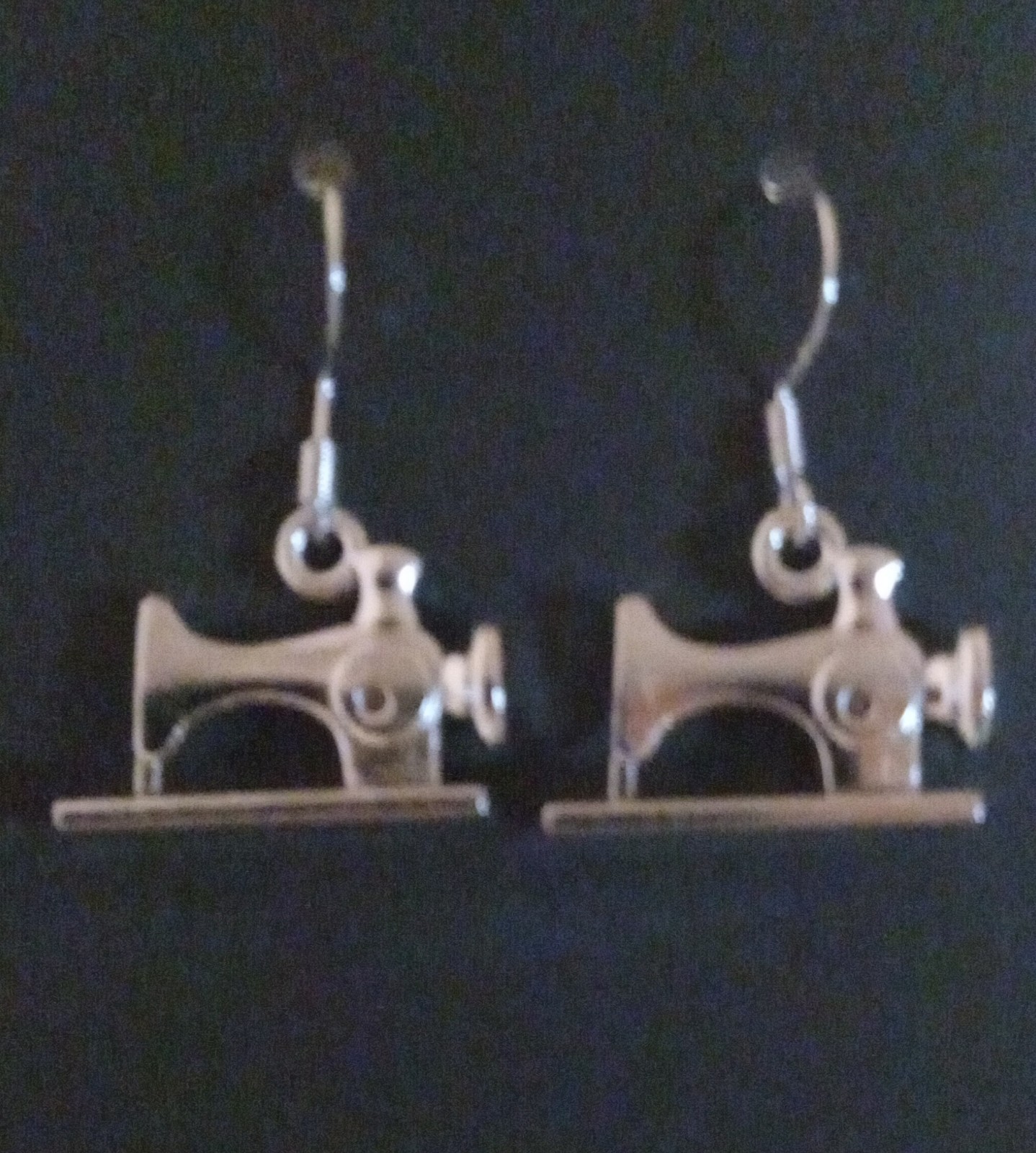 Vintage Sewing Machine Charm Earrings for Craft Lovers