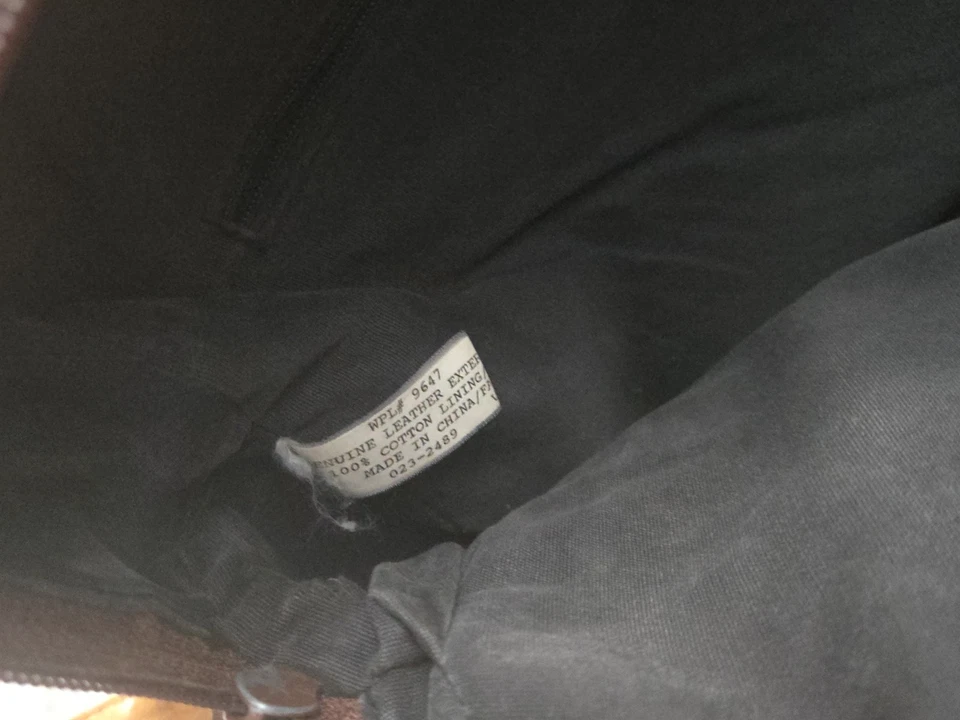 Bolso mensajero vintage EDDIE BAUER CUERO DE VACA PORTÁTIL maletín libro Foto 4 de 4